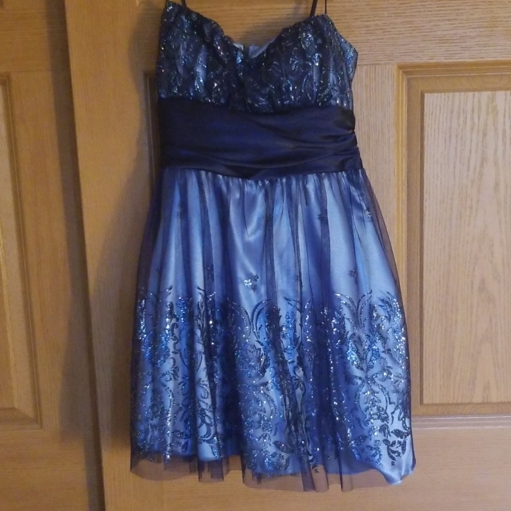Knee-Length Blue Dress